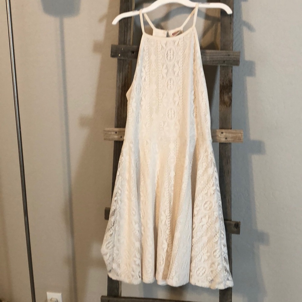 Cream knee length lace dress NWT